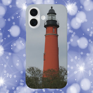 Coque Pour iPhone 16 Phare de Ponce Inlet au-dessus des arbres Photo