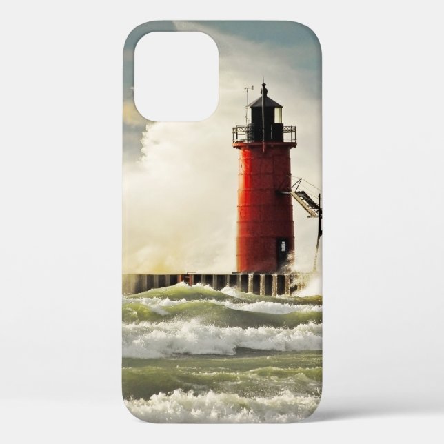 Coques Case-Mate iPhone Phare de South Haven Michigan (Verso)