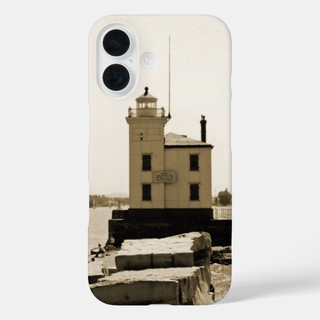 Coques Case-Mate iPhone Phare du lac Érié (Verso)