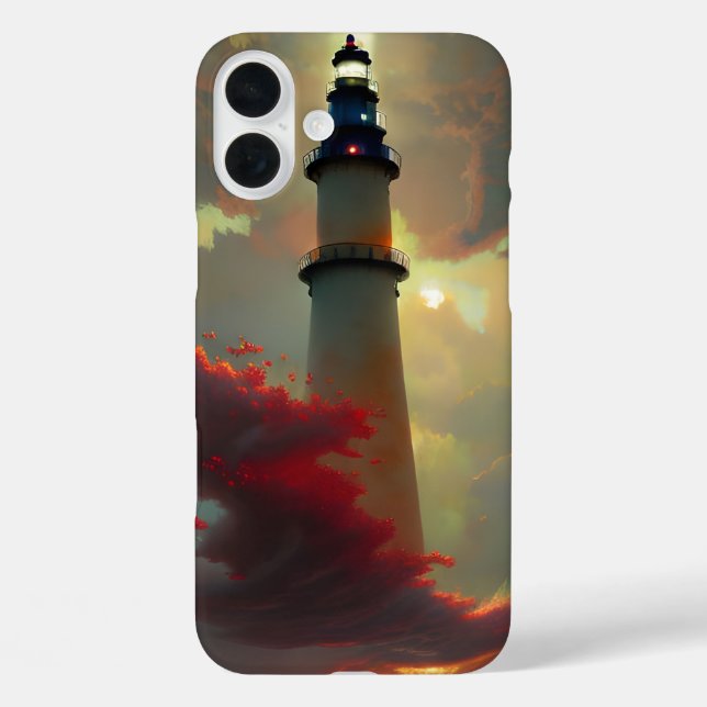 Coques Case-Mate iPhone Phare flottant dans les nuages du coucher du solei (Verso)