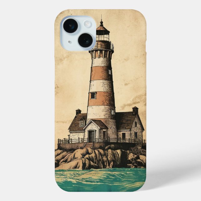 Coques Case-Mate iPhone Phare sur la côte (Verso)