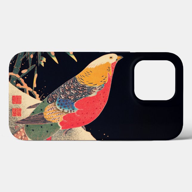 Coques Case-Mate iPhone Phéasant d'or dans la neige par Ito Jakuchu (Verso (horizontal))