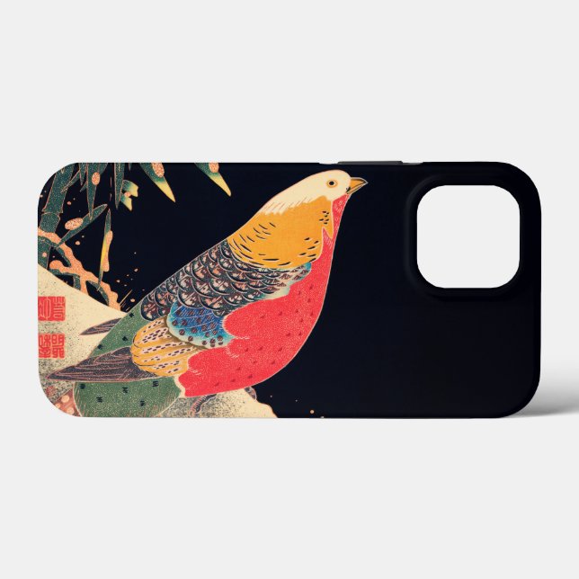 Coques Case-Mate iPhone Phéasant d'or dans la neige par Ito Jakuchu (Verso (horizontal))