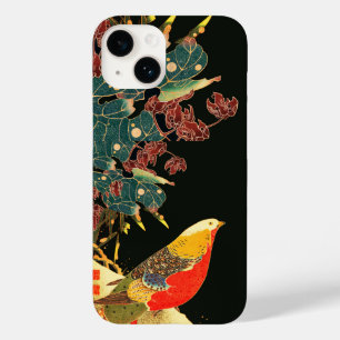 Coque Case-Mate iPhone Phéasé d'or en neige Antique Floral japonais