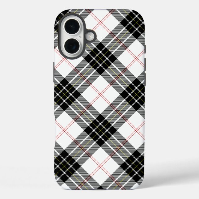 Coques Case-Mate iPhone Pherson tartan noir blanc plaid (Verso)