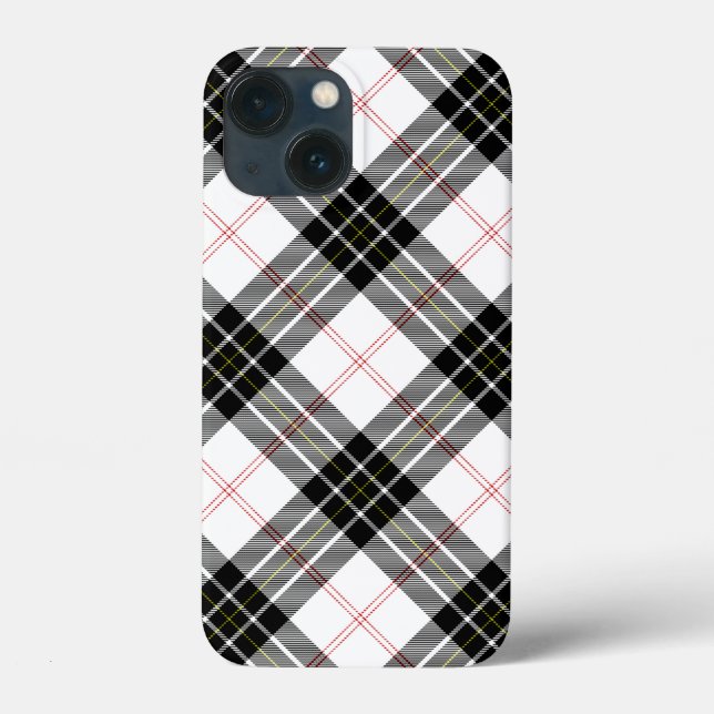 Coques Case-Mate iPhone Pherson tartan noir blanc plaid (Verso)