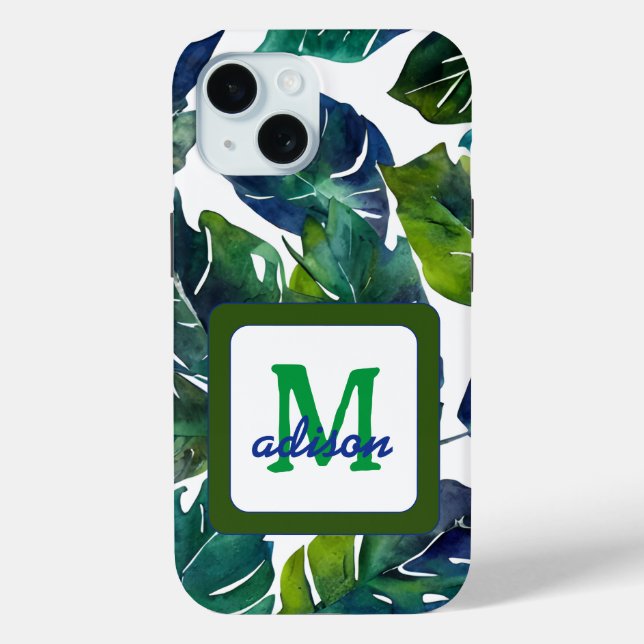 Coques Case-Mate iPhone Philodendron vert Feuille Foliage Botanique (Verso)