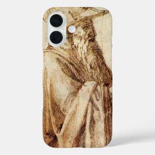 Coque Pour iPhone 16 Philosophe grec avec crâne humain par Michelangelo