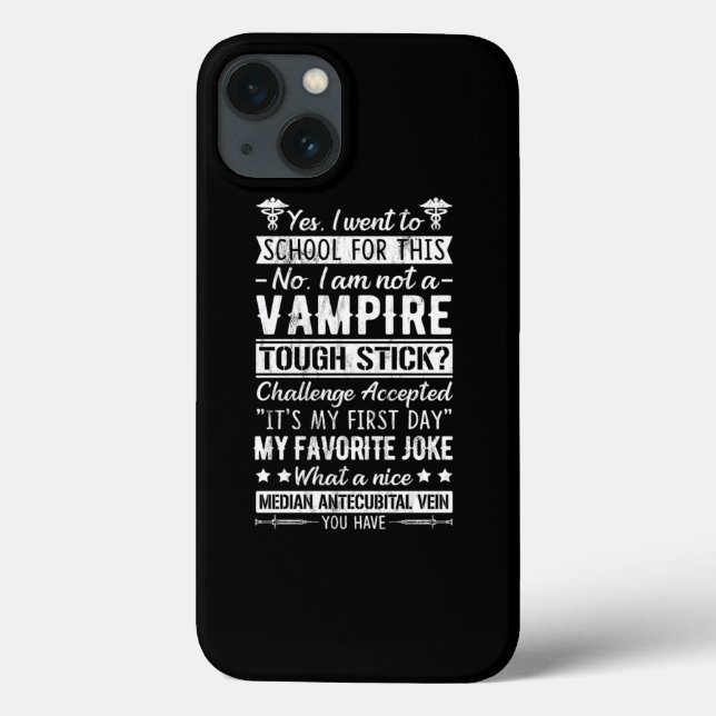Coques Case-Mate iPhone Phlebotomy S Phlebotomist Vampire  (Verso)