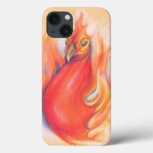 Etui iPhone 13 Phoenix aux Flames Pastel Art