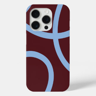 Coque Case-Mate iPhone Phone Case – Blue Lines on Burgundy