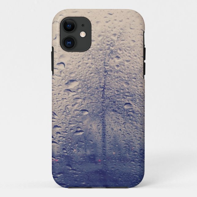 Coques Case-Mate iPhone Photo abstraite d'arbre de fenêtre pluvieuse (Dos)