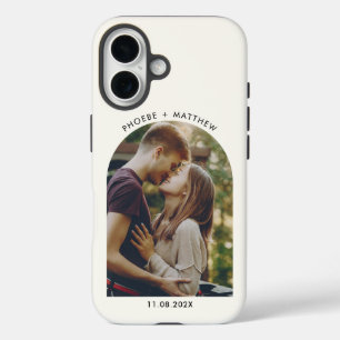 Coque Pour iPhone 16 Photo Arch Fiançailles Keepsaké personnalisé