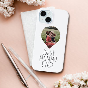 Coque Case-Mate iPhone Photo Best Maman Ever Script moderne