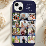 Coque Case-Mate iPhone Photo Collage 12 Image Grid Loving Life with You<br><div class="desc">Coque iphone de collage photo moderne avec 12 de vos photos préférées. Il est écrit avec Loving Life avec vous - parfait pour des souvenirs heureux avec des amis et la famille. Le modèle photo affiche automatiquement vos photos au format carré avec des angles arrondis, disposés dans un style de...</div>