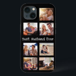 Case-Mate iPhone Case Photo Collage meilleur mari jamais en noir blanc<br><div class="desc">Montre à ton mari qu'il est le "meilleur". Mari. Ever" avec ce design amusant noir et blanc. Ajoutez 7 de vos propres photos pour lui montrer combien vous l'appréciez. Vous pouvez également modifier le texte.</div>