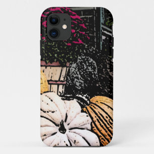 Coque Case-Mate iPhone Photo d'automne citrouille et maman
