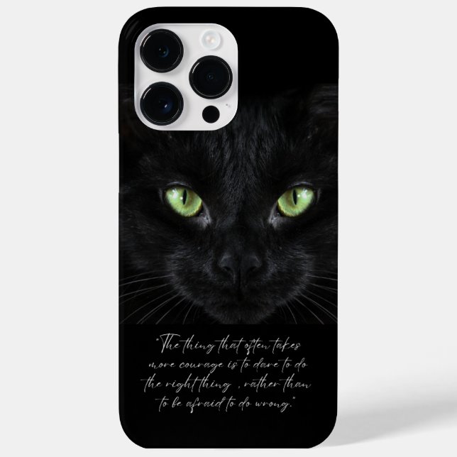 Coques Case-Mate iPhone Photo de chat noir, sagesse (Verso)