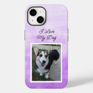 Coque Case-Mate iPhone Photo de chien personnalisée J'adore mon chien    