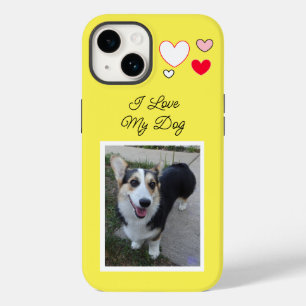Coque Case-Mate iPhone Photo de chien personnalisée J'aime mon chien