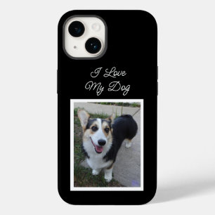 Coque Case-Mate iPhone Photo de chien personnalisée J'aime mon chien