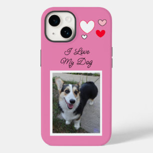 Coque Case-Mate iPhone Photo de chien personnalisée J'aime mon chien