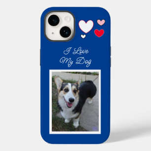 Coque Case-Mate iPhone Photo de chien personnalisée J'aime mon chien