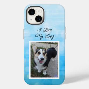 Coque Case-Mate iPhone Photo de chien personnalisée J'aime mon chien    