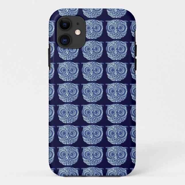 Coques Case-Mate iPhone Photo de chouette bleue (Dos)