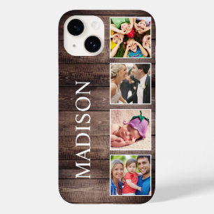 Coque Case-Mate iPhone Photo de Custom Collage Rustic Farmhouse Family