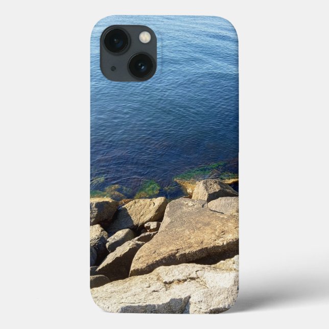 Coques Case-Mate iPhone Photo de Deep Blue Atlantic Ocean Rocky Cliff (Verso)