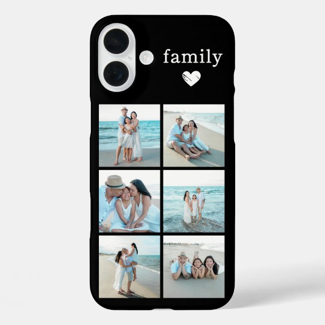 Coques Case-Mate iPhone Photo de famille 6 Noir (Verso)