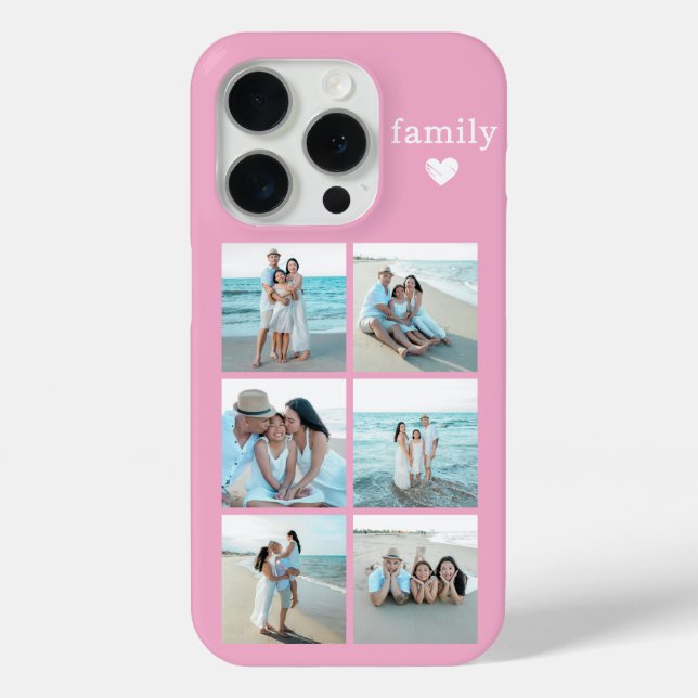 Coques Case-Mate iPhone Photo de famille 6 Rose (Verso)