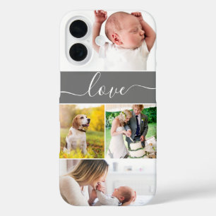 Coque Pour iPhone 16 Photo de famille Souvenirs d'amour Script personna