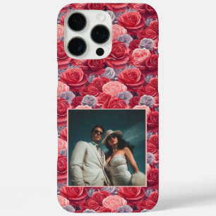 Coque iPhone 16 Pro Max Photo de fleur de rose chic pour anniversaire 