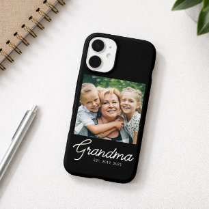 Coque Pour iPhone 16 Photo de grand-mère établie par écriture