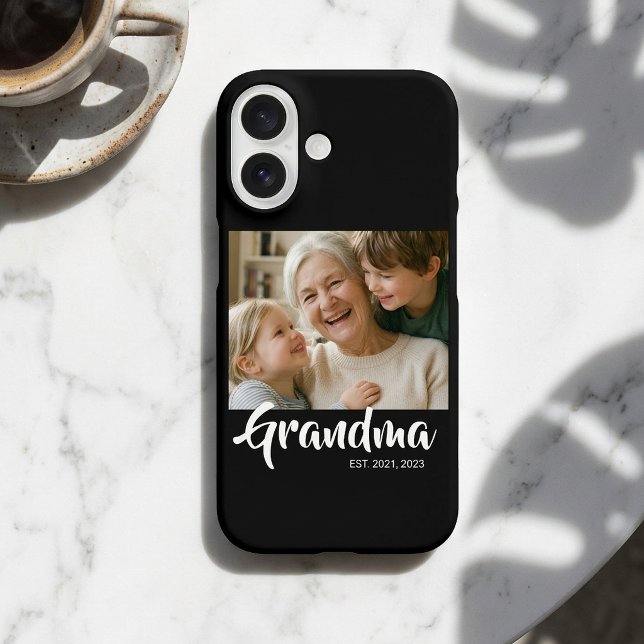 Coques Case-Mate iPhone Photo de grand-mère noire établie par script (Grandma Established Script Photo Phone Case)