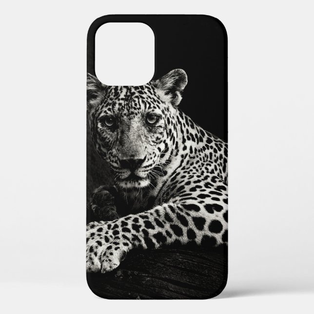 COQUES Case-Mate iPhone PHOTO DE GREYSCALE DE LYING LEOPARD (Verso)