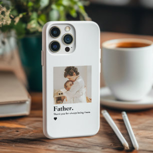 Coque iPhone 16 Pro Photo de la fête du père personnalisée   Cadeau pa