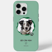 Photo de la meilleure maman de chien verte moderne