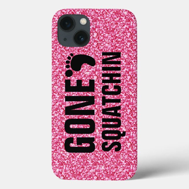 COQUES Case-Mate iPhone PHOTO DE LA PARTIES SCINTILLANT ROSE NOIRE SQUATCH (Verso)