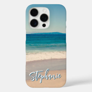 Coque iPhone 16 Pro Photo de plage personnalisée Océan Bleu
