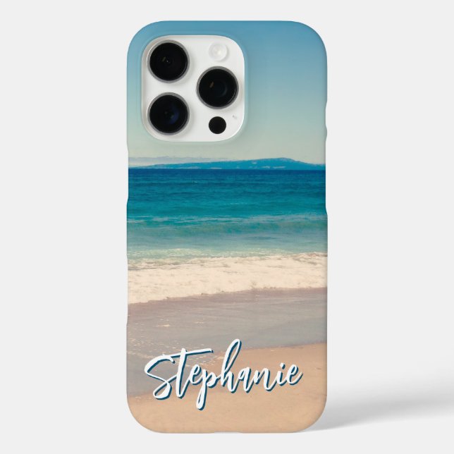 Coques Case-Mate iPhone Photo de plage personnalisée Océan Bleu (Verso)