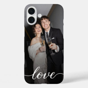Coque Pour iPhone 16 Plus Photo de script d'amour personnalisé Couple