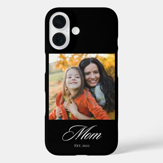 Coques Case-Mate iPhone Photo de script élégant de maman noire établie (Verso)