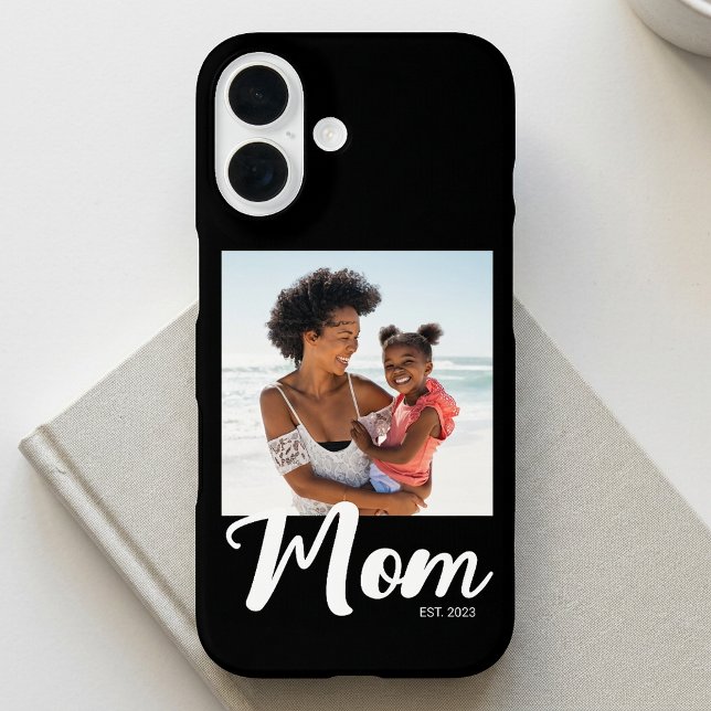Coques Case-Mate iPhone Photo de script établi pour maman noire (Black Mom Established Script Photo iPhone 16 Case)