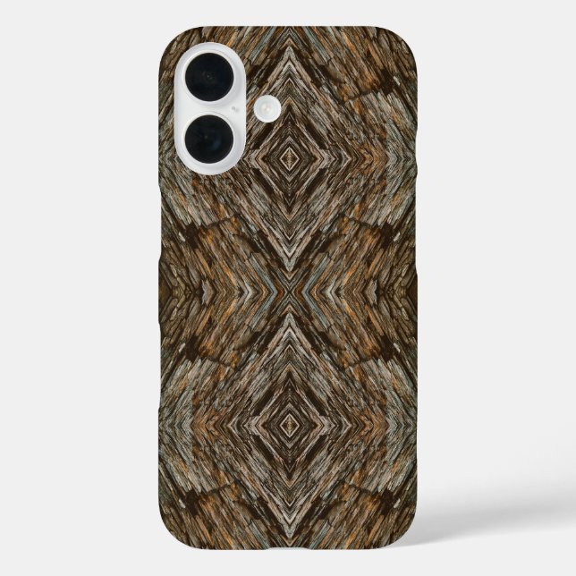 Coques Case-Mate iPhone Photo d'écorce d'arbre rustique motif diamant sud- (Verso)