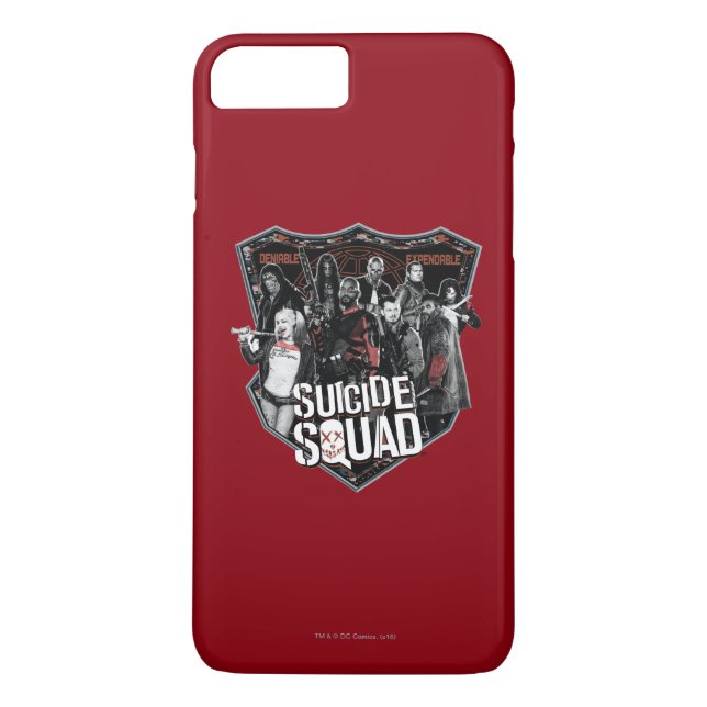 Coques Case-Mate iPhone Photo d'insigne de groupe du peloton | de suicide (Dos)