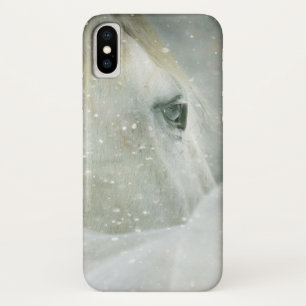Case-Mate iPhone Case Photo d'un beau cheval blanc en hiver