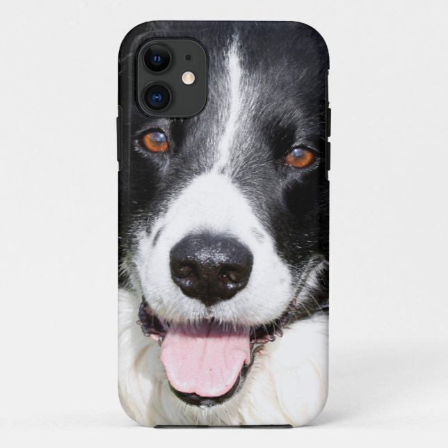 Coques Case-Mate iPhone Photo d'un chien heureux (Dos)